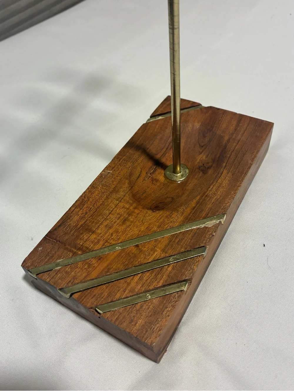 Gold and Wood Jewelry T-Bar Display Stand Men’s jewelry stand